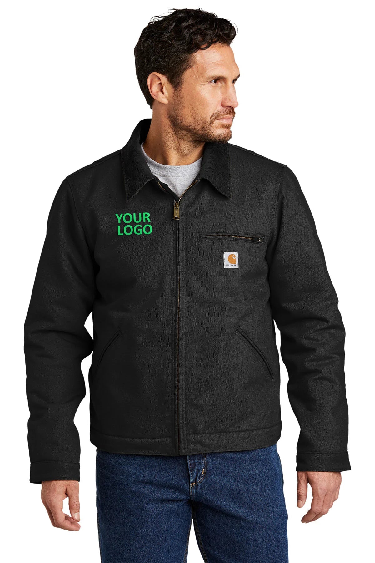 Men's Coats for HikingCarhartt Duck Detroit Branded Jackets, Black
