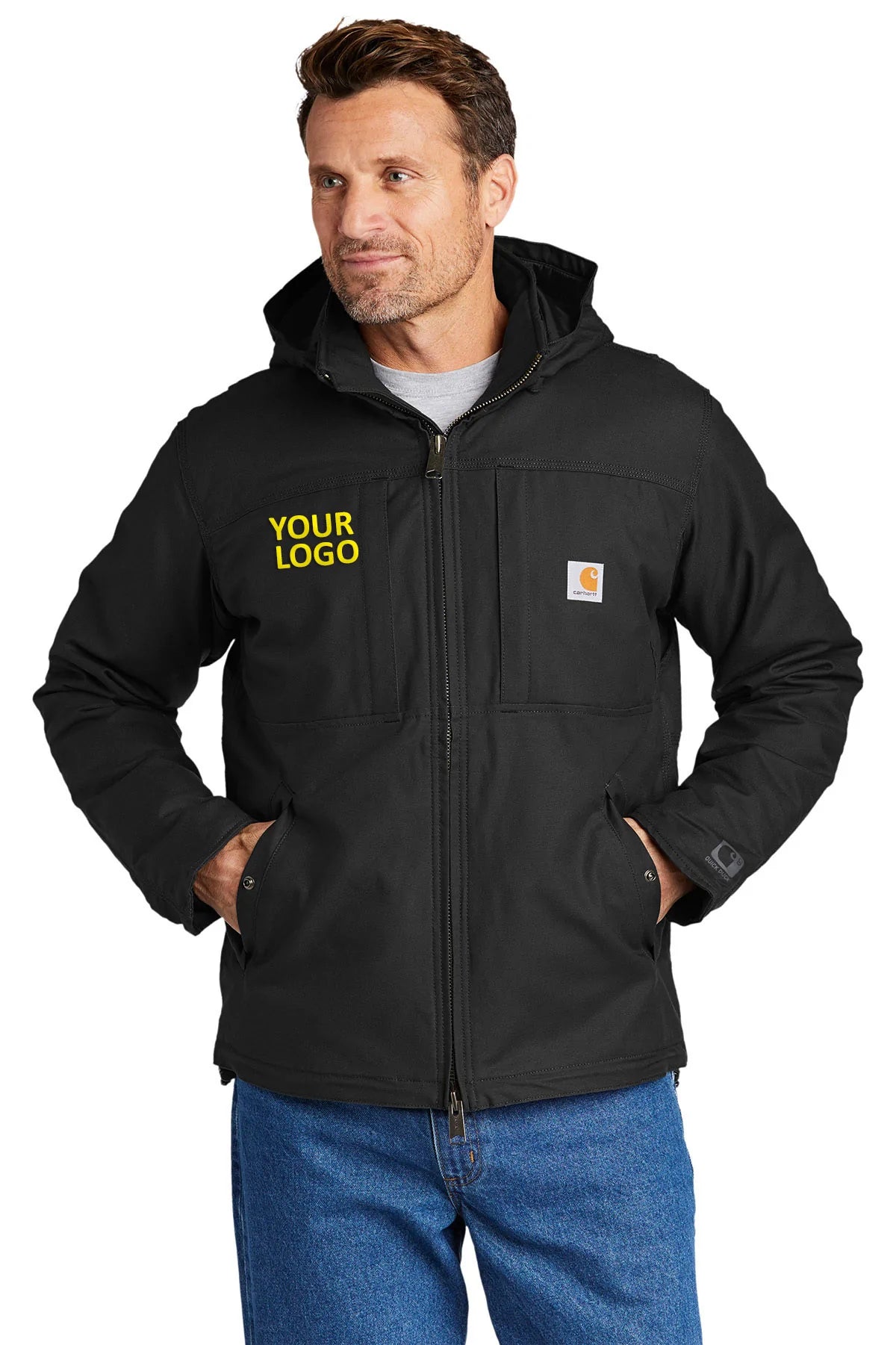 Men's Coats with LiningCarhartt Full Swing Cryder Branded Jackets, Black
