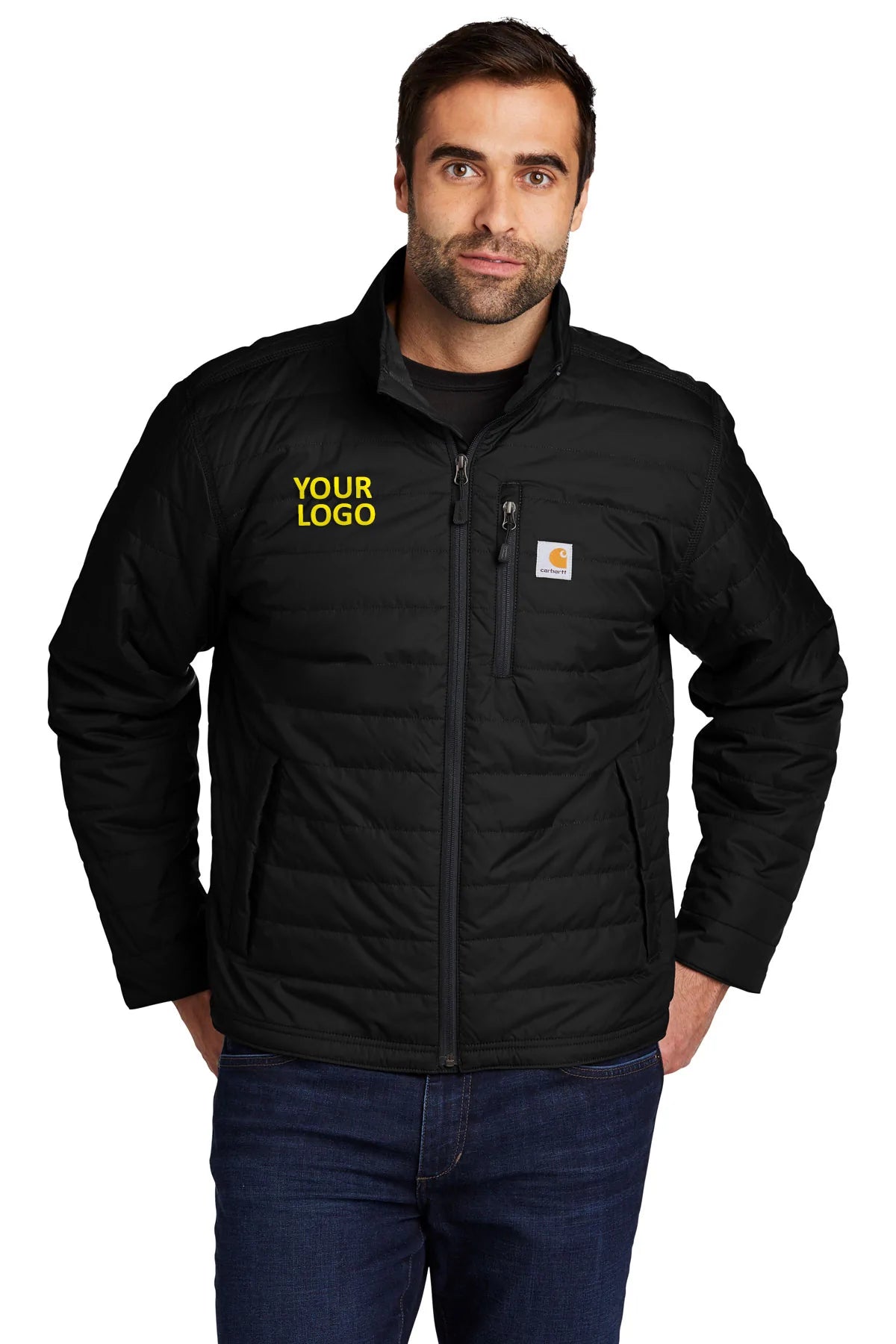Men's Coats with Down InsulationCarhartt Gilliam Branded Jackets, Black