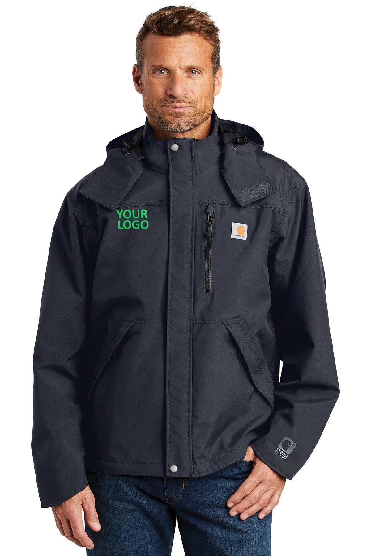 Men's Coats for SkiingCarhartt Shoreline Branded Jackets, Navy