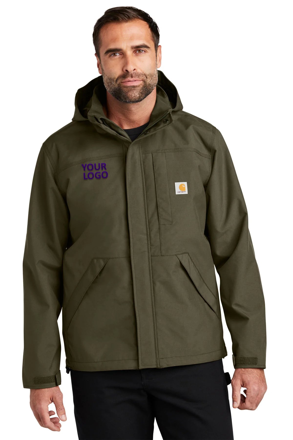 Men's Coats for SnowshoeingCarhartt Shoreline Branded Jackets, Moss