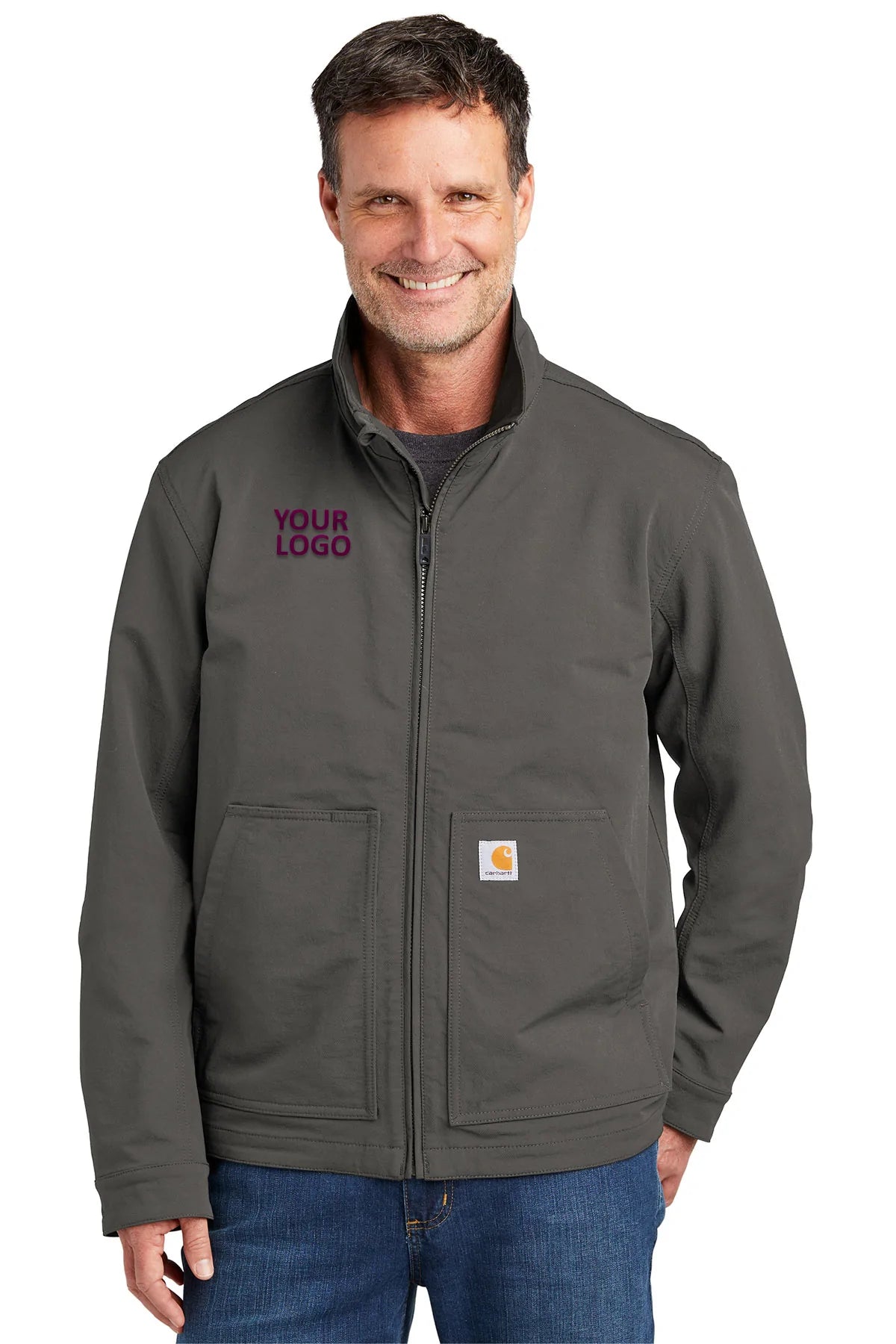 Fashionable Men's Denim JacketsCarhartt Super Dux Branded Soft Shell Jackets, Gravel