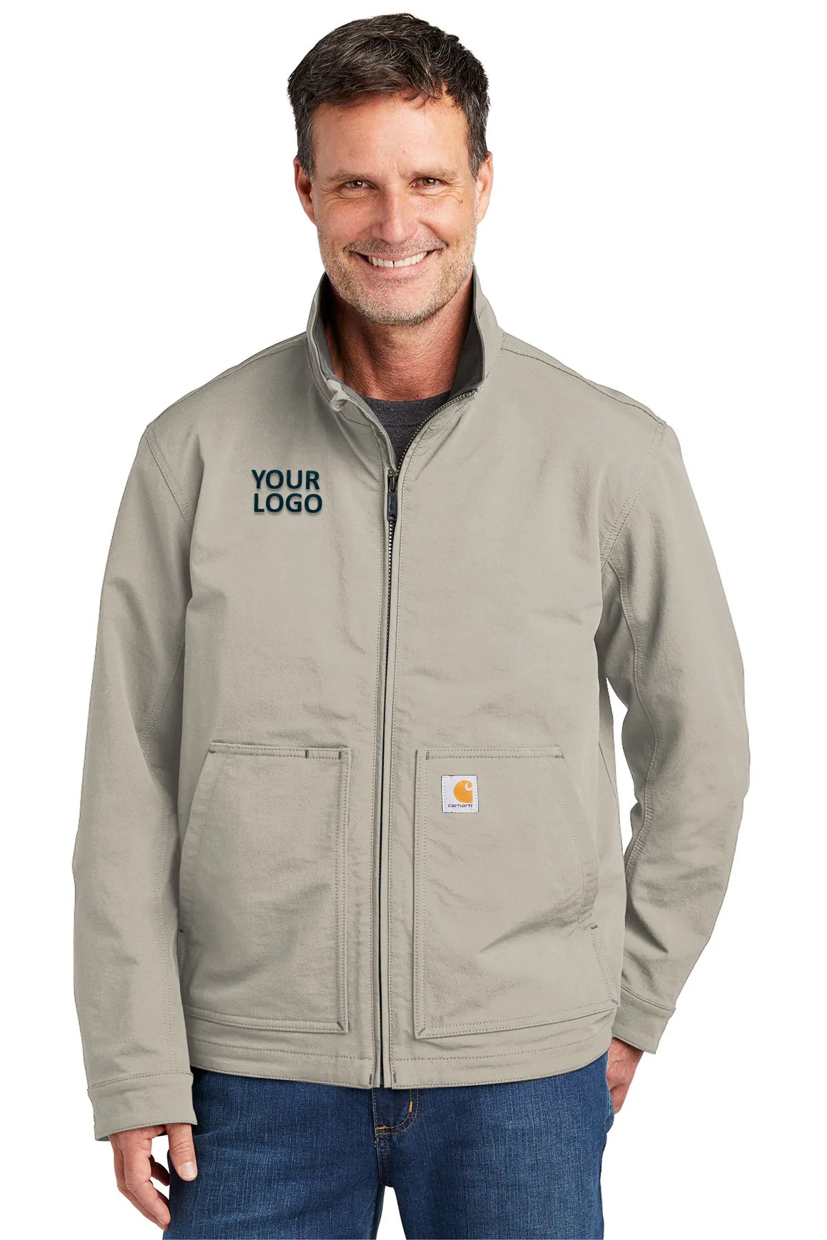 High-Quality Men's Duffle CoatsCarhartt Super Dux Branded Soft Shell Jackets, Greige