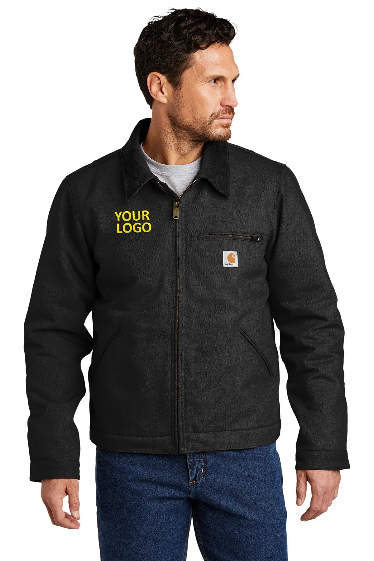 Men's Coats for Everyday WearCarhartt Tall Duck Detroit Branded Jackets, Black