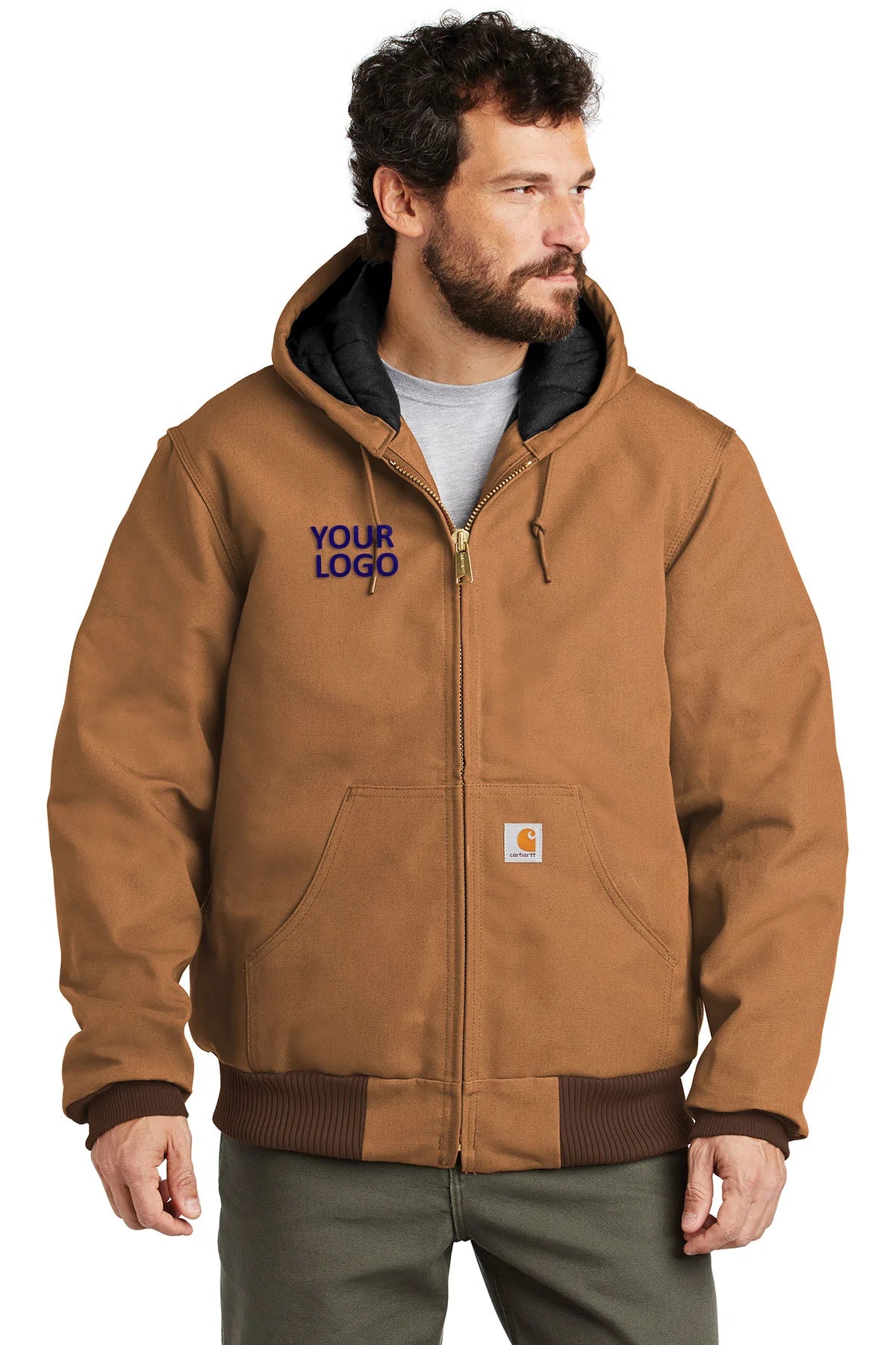 Trendy Men's Anorak JacketsCarhartt Tall Flannel-Lined Duck Custom Jackets, Carhartt Brown