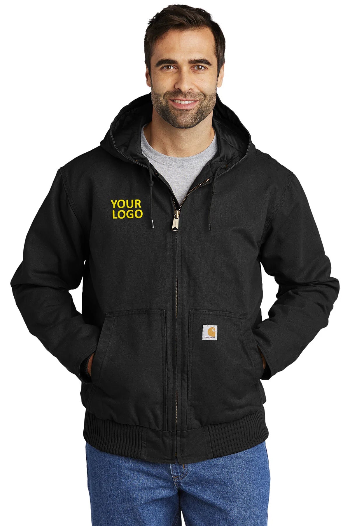 Men's Coats for Cold WeatherCarhartt Tall Washed Duck Custom Jackets, Black