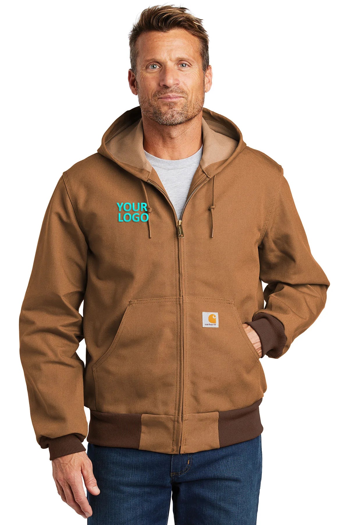 Men's Coats for Dressy OccasionsCarhartt Thermal-Lined Duck Custom Jackets, Carhartt Brown