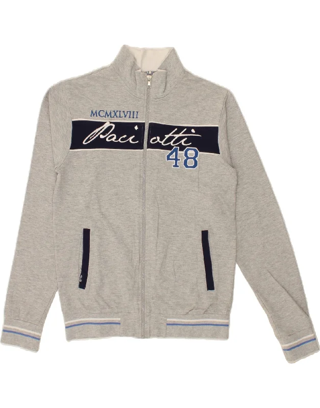 Men's Coats for Short MenCESARE PACIOTTI Boys Graphic Tracksuit Top Jacket 15-16 Years Grey Cotton