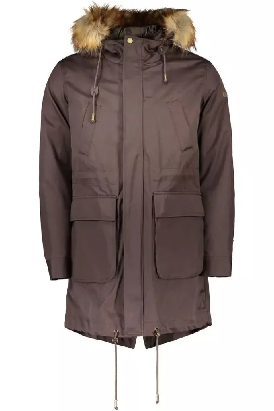 Functional Men's Ski JacketsBrown Cotton Men Jacket