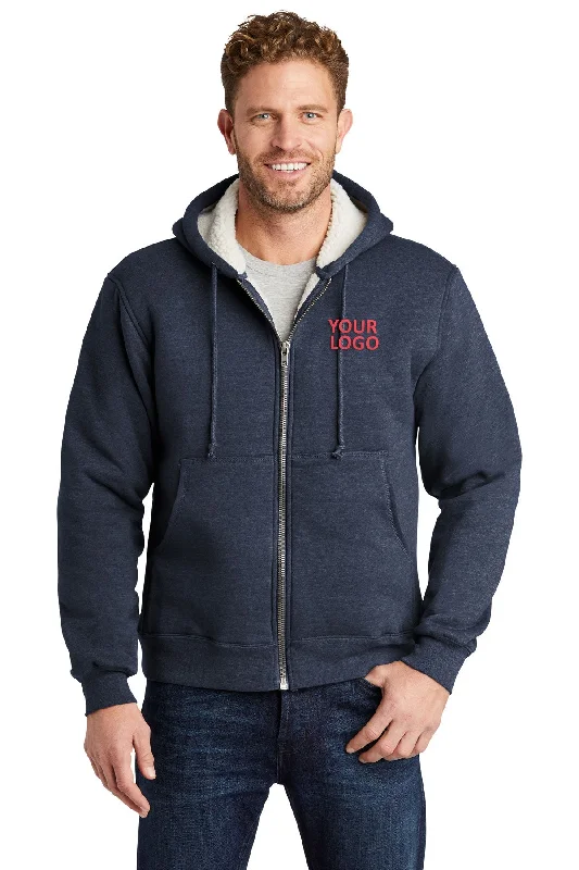 Men's Coats for Casual WearCornerStone Sherpa-Lined Hooded Fleece Jacket, Navy