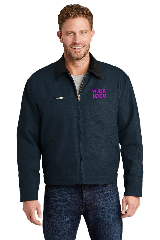 Men's Coats with Convertible CollarsCornerStone Tall Duck Cloth Work Jacket, Navy/ Black