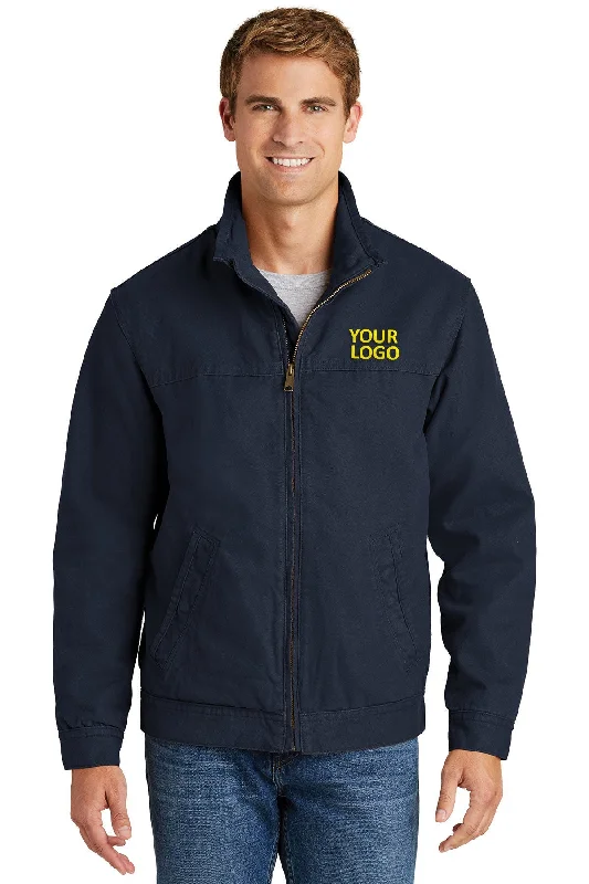 Men's Coats for Outdoor ActivitiesCornerStone Washed Duck Flannel-Lined Jacket, Navy