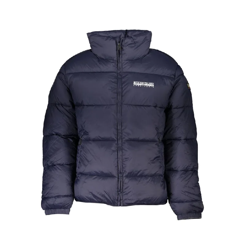 Men's Coats for Every OccasionBlue Polyamide Men Jacket