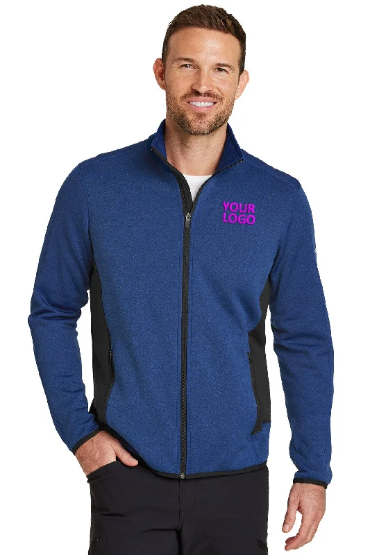 Men's Coats for RunningEddie Bauer Custom Stretch Fleece Jackets, Blue Heather