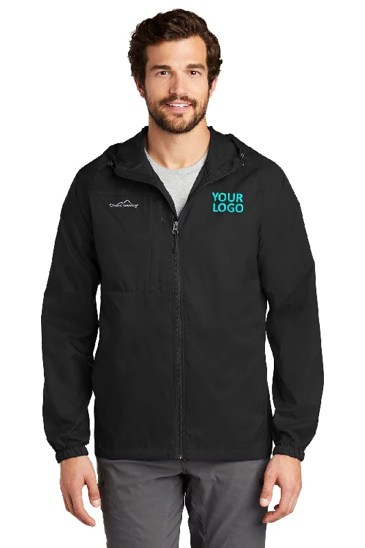 Men's Coats with PocketsEddie Bauer Custom Packable Wind Jackets, Black