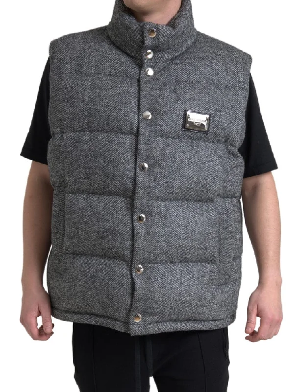 Men's Coats for Every BudgetElegant Chevron Knit Wool Blend Vest Jacket