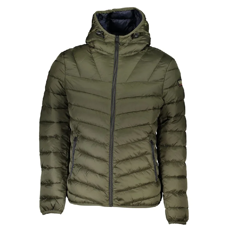 Men's Coats for Skinny MenGreen Polyamide Men Jacket