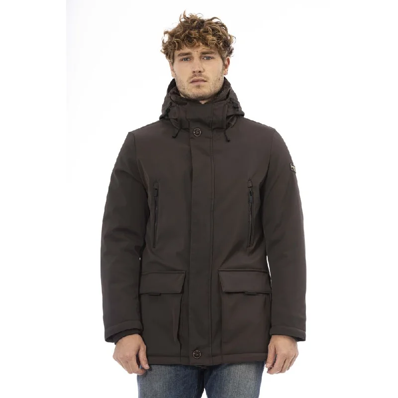 Men's Coats for Skinny MenBrown Polyester Men Jacket