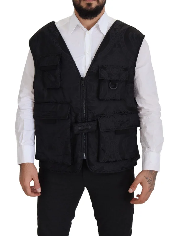 Men's Coats without LiningElegant Sleeveless Vest Jacket In Black