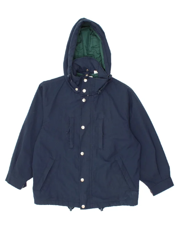 Men's Coats with Breathable FabricFILA Boys Oversized Hooded Windbreaker Jacket 9-10 Years Navy Blue