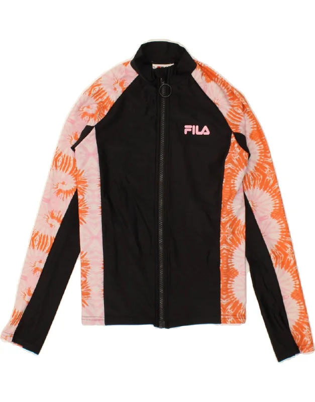 Functional Men's Ski JacketsFILA Girls Tracksuit Top Jacket 9-10 Years Black Colourblock