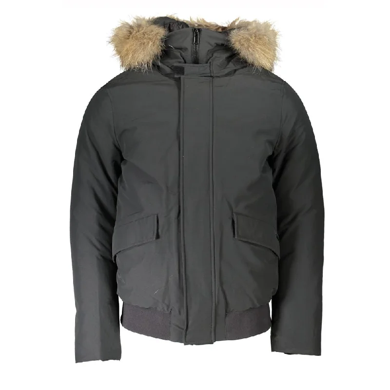 Stylish Men's Biker JacketsGray Cotton Jacket