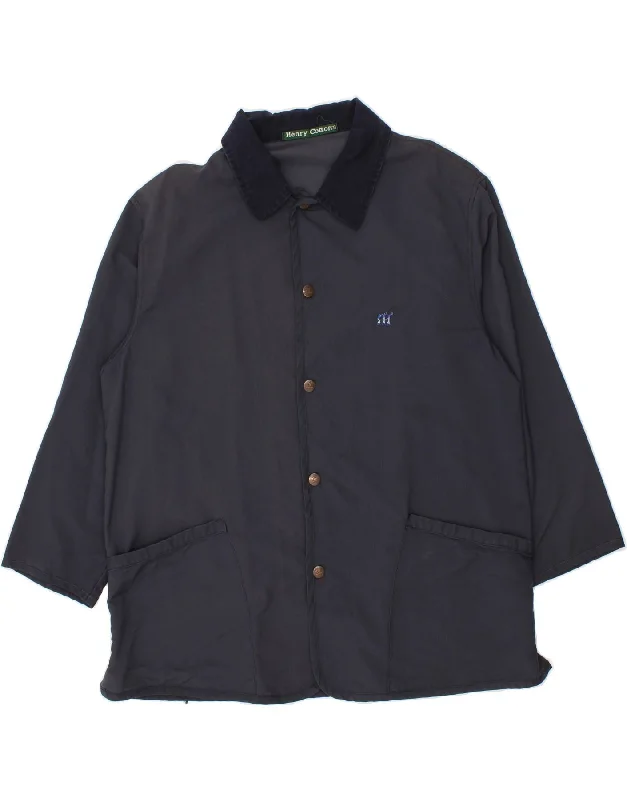 Men's Coats with Tactical FeaturesHENRY COTTONS Mens Utility Jacket IT 50 Large Navy Blue