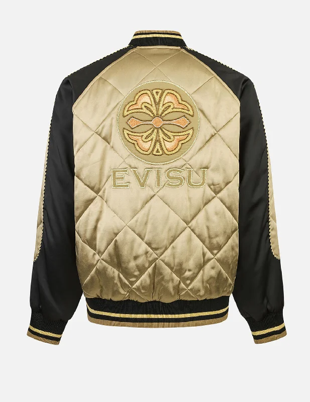 Men's Coats with Multi-Pocket DesignKamon Beading Embroidery Relax Fit Padded Souvenir Jacket Men's Coats with Multi-Pocket DesignKamon Beading Embroidery Relax Fit Padded Souvenir Jacket