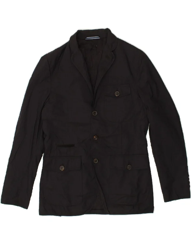 Men's Coats with Chest PocketsMASSIMO DUTTI Mens 3 Button Blazer Jacket EU 48 Medium Navy Blue Pinstripe