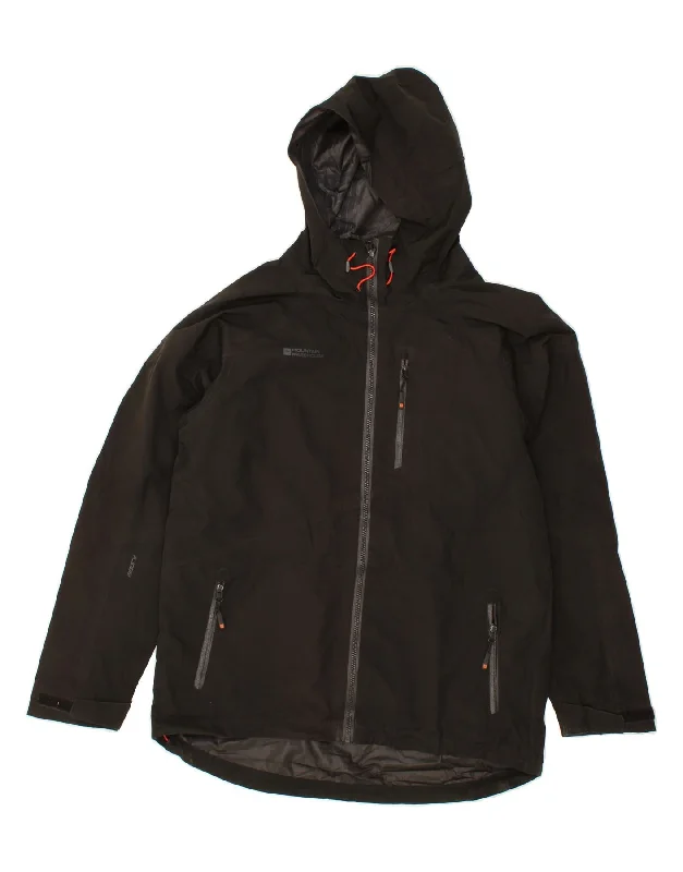 Warm Men's Down JacketsMOUNTAIN WAREHOUSE Mens Hooded Rain Jacket UK 40 Large Black Nylon