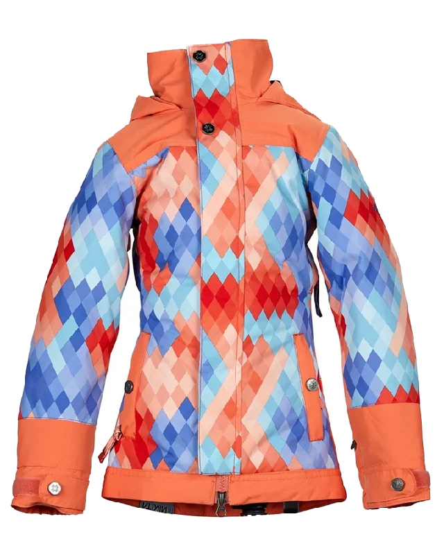 Men's Coats with Patchwork DesignsNikita Girls Magnolia Jacket - Dimension/Coral