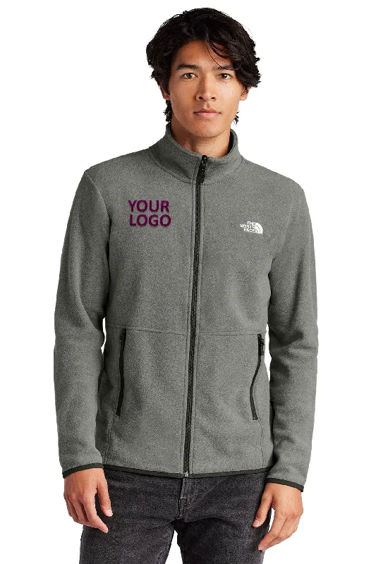 Men's Coats for Big and TallThe North Face Glacier Custom Fleece Jackets, Medium Grey Heather
