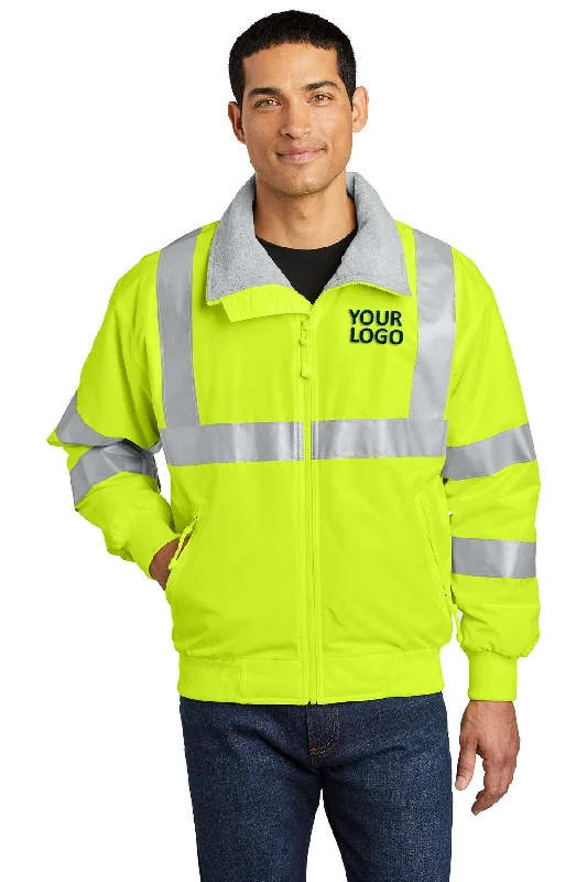 Men's Coats without LiningPort Authority Enhanced Visibility Branded Challenger Branded Jackets with Reflective Taping, Safety Yellow/ Reflective