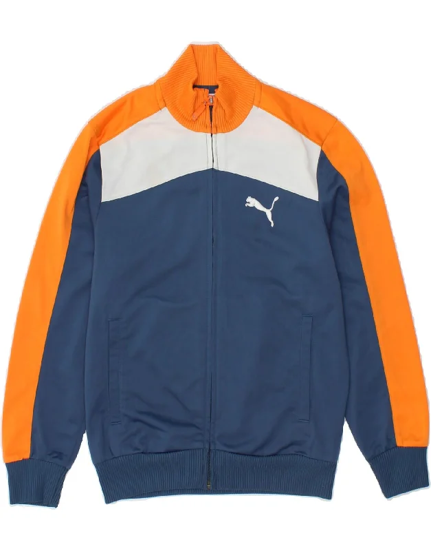 Men's Coats with Water-Repellent FabricPUMA Boys Graphic Tracksuit Top Jacket 9-10 Years Medium Blue Colourblock