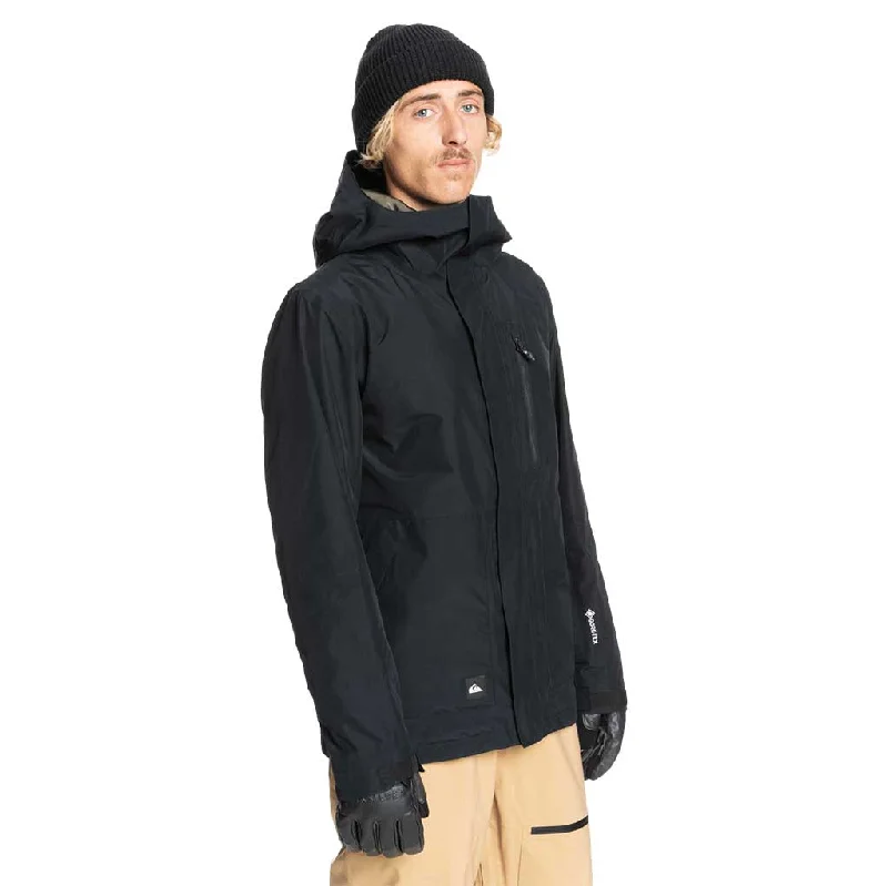 Men's Coats with Hand WarmersQuiksilver Mission Gore-Tex Jacket - True Black