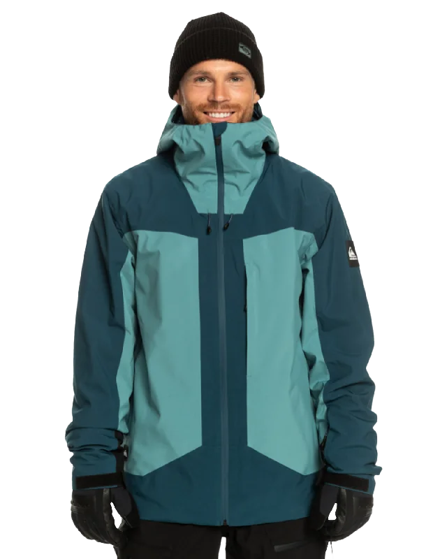 Designer Men's OvercoatsQuiksilver Men's Muldrow Technical Snow Jacket - Majolica Blue Designer Men's OvercoatsQuiksilver Men's Muldrow Technical Snow Jacket - Majolica Blue