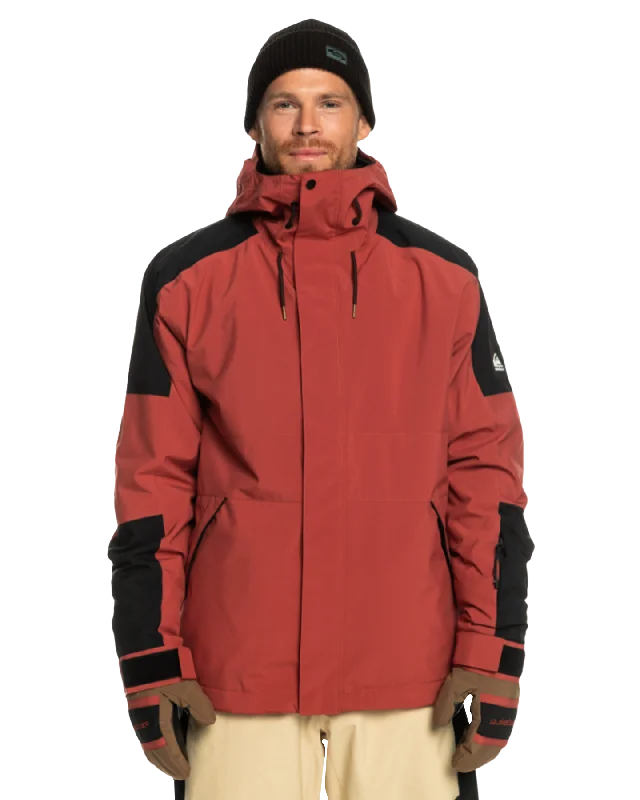 Men's Coats with Vintage StyleQuiksilver Men's Radicalo Technical Snow Jacket - Marsala