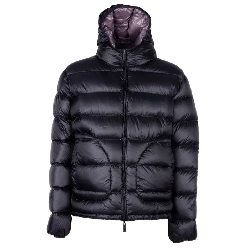 Men's Coats with Snap ButtonsReversible Hooded Down Jacket - Dual Tone Luxury