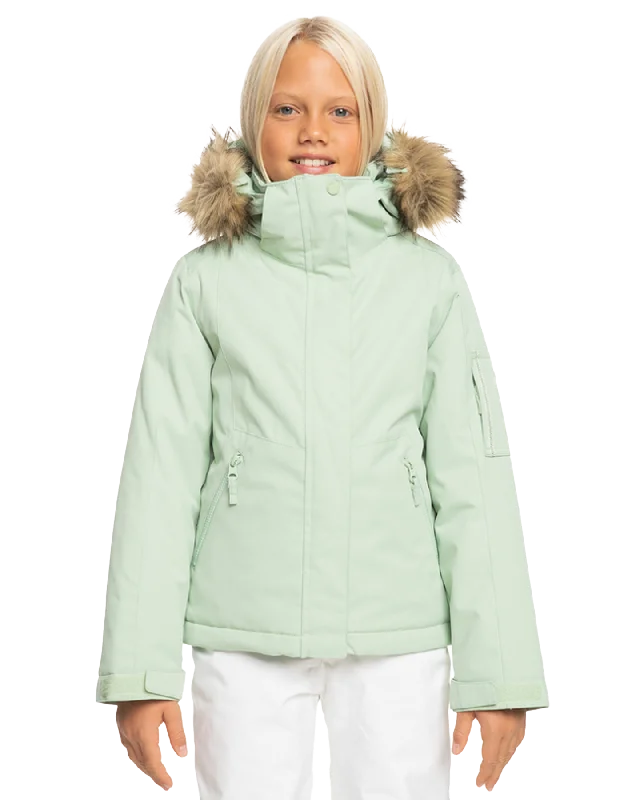 Men's Coats for Cold WeatherRoxy Girls' 8-16 Meade Technical Snow Jacket - Cameo Green