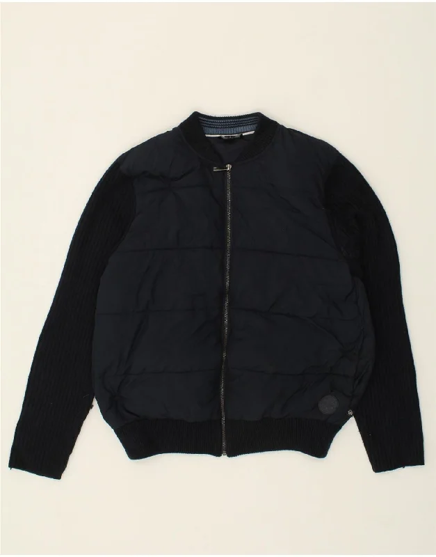 Men's Coats for Every BudgetTED BAKER Mens Padded Jacket Size 3 Medium Navy Blue Polyester