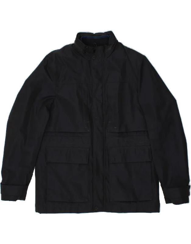 Weather-Resistant Men's CoatsTED BAKER Mens Windbreaker Jacket Size 5 XL Navy Blue Polyester