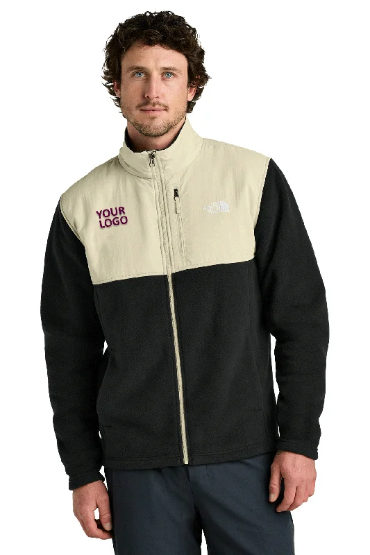 Unique Men's Flight JacketsThe North Face Highest Peak Full-Zip Fleece Custom Jackets, Black/ Gravel