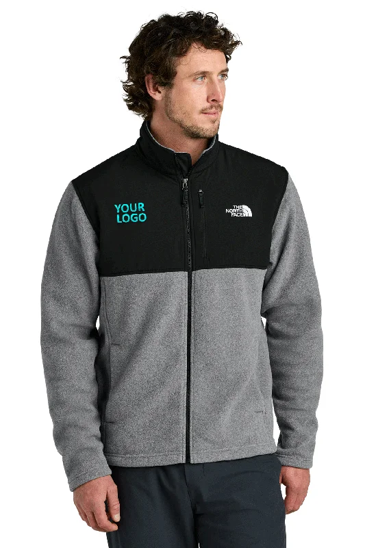 Essential Men's Puffer JacketsThe North Face Highest Peak Full-Zip Fleece Custom Jackets, Medium Grey Heather
