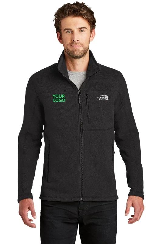 Men's Coats with Inner PocketsThe North Face Sweater Fleece Jacket TNF Black Heather