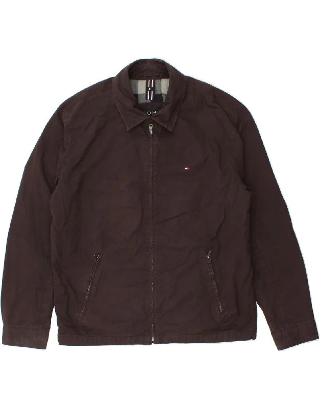 Men's Coats for AutumnTOMMY HILFIGER Mens Bomber Jacket UK 42 XL Black Cotton