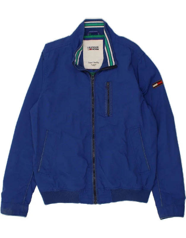 Durable Men's Car CoatsTOMMY HILFIGER Mens Bomber Jacket UK 42 XL Blue Polyester