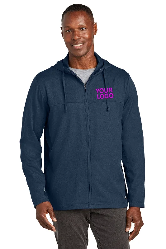 Men's Coats with Magnetic ClosuresTravisMathew Balboa Custom Hooded Jackets, Blue Nights Heather