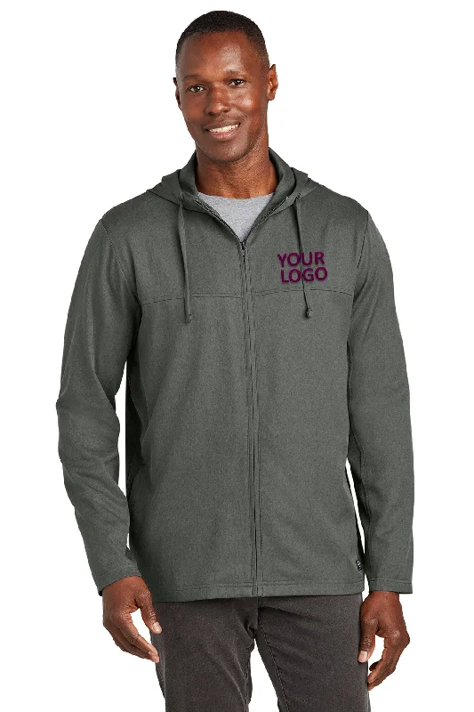 Men's Coats with Adjustable SleevesTravisMathew Balboa Custom Hooded Jackets, Dark Grey Heather