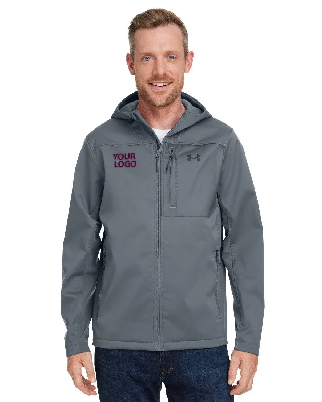 Luxurious Men's Cashmere CoatsUnder Armour Men's CGI Shield Hooded Branded Jackets, Petrol Grey