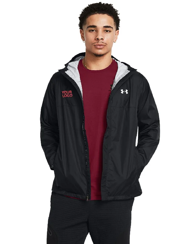 Men's Coats for Rainy WeatherUnder Armour Mens Stormproof Cloudstrike 2.0 Custom Jackets, Black